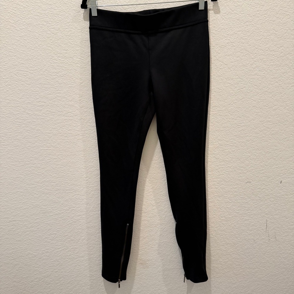 Free People Black Ankle Zip Leggings Skinny Pull On Pants Small